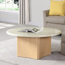Acme Furniture Qwin LV03005 Coffee Table with Marble Top IMAGE 1