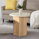 Acme Furniture Qwin LV03006 End Table with Marble Top IMAGE 1