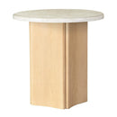 Acme Furniture Qwin LV03006 End Table with Marble Top IMAGE 2
