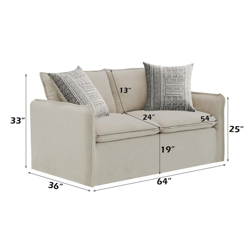 Acme Furniture Upendo LV03081 Loveseat with 2 Pillows IMAGE 3