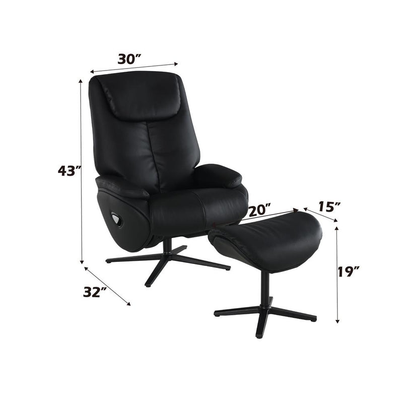 Acme Furniture Labonita AC02992 Motion Accent Chair with Swivel & Ottoman IMAGE 8