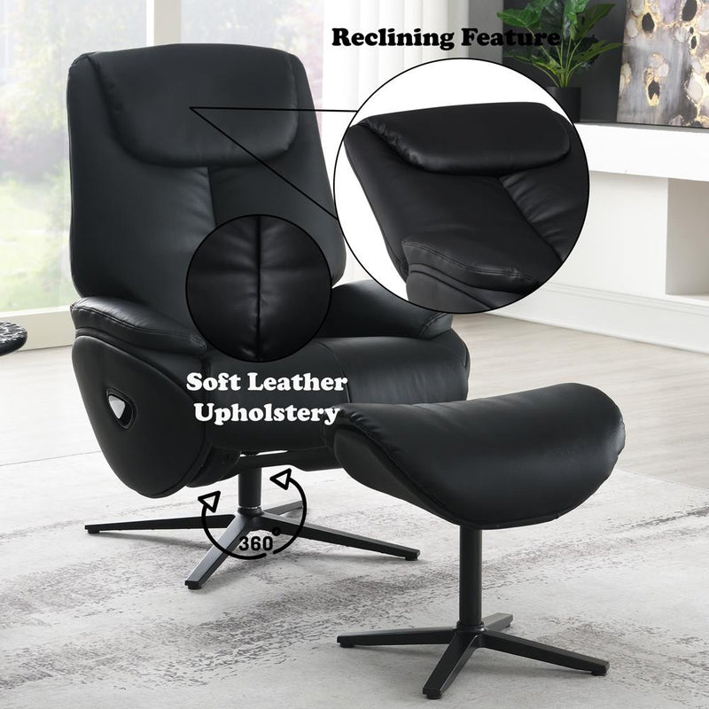 Acme Furniture Labonita AC02992 Motion Accent Chair with Swivel & Ottoman IMAGE 9
