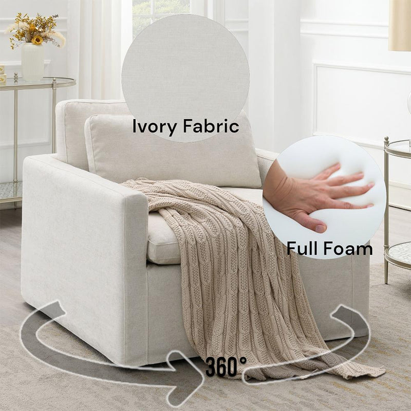 Acme Furniture Frederick AC03142 Swivel Chair with PILLOW IMAGE 6