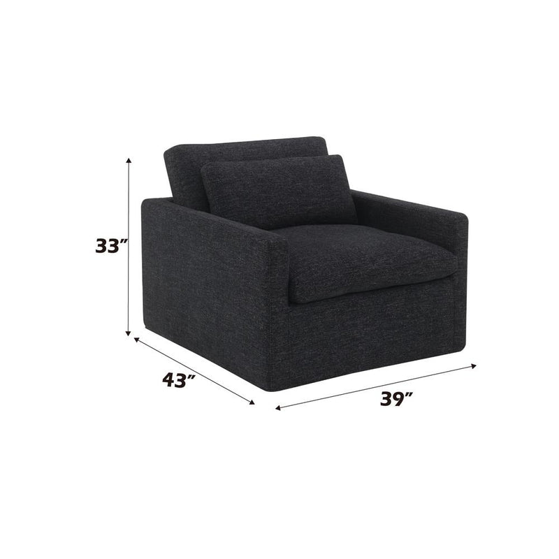 Acme Furniture Frederick AC03143 Swivel Chair with PILLOW IMAGE 6