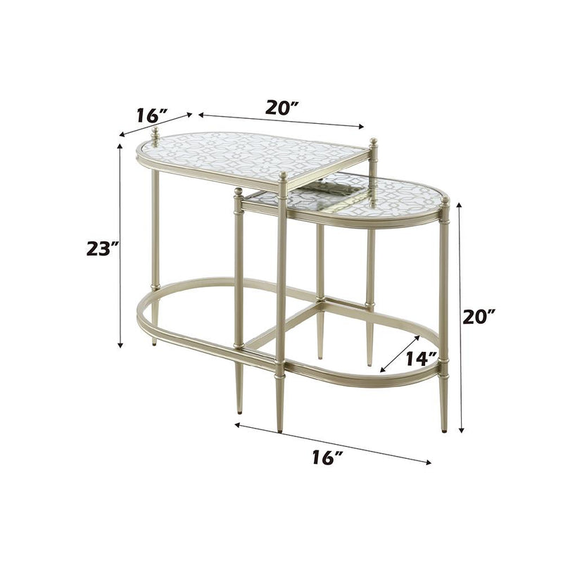 Acme Furniture Zaba LV02764 Nesting Table IMAGE 5