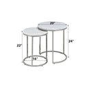 Acme Furniture Zaidee LV02796 Nesting Table Set IMAGE 5