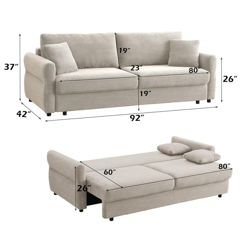 Acme Furniture Haran LV03130 Sofa with SLEEPER IMAGE 10