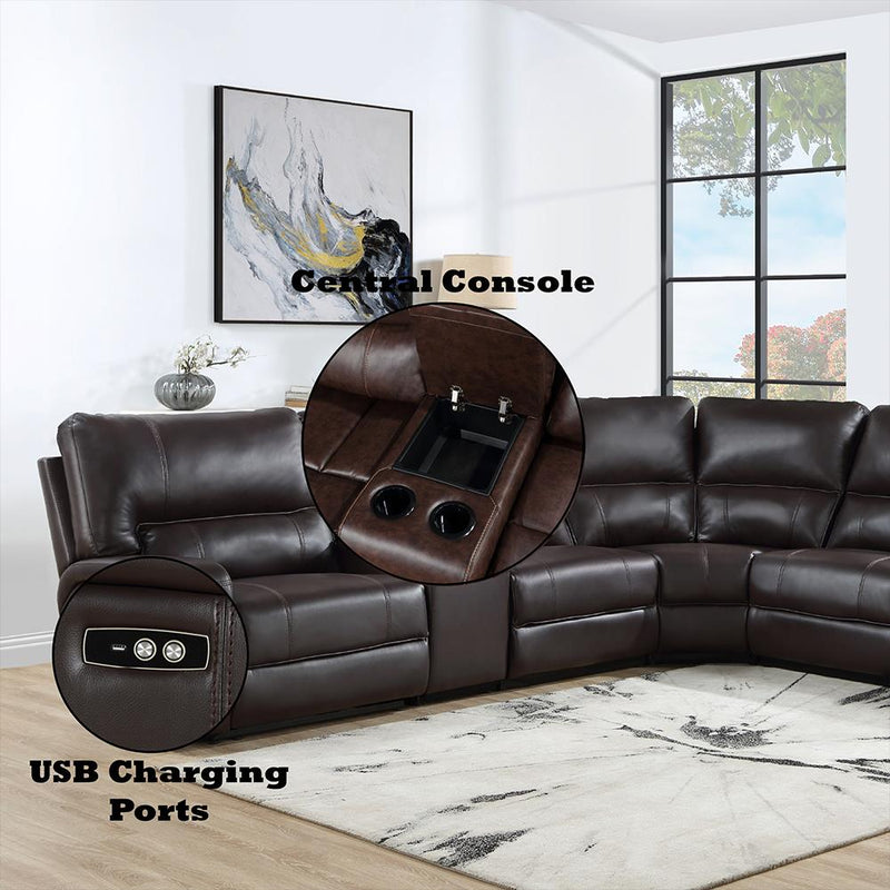 Acme Furniture Saul LV54155 Power Motion Sectional Sofa IMAGE 8
