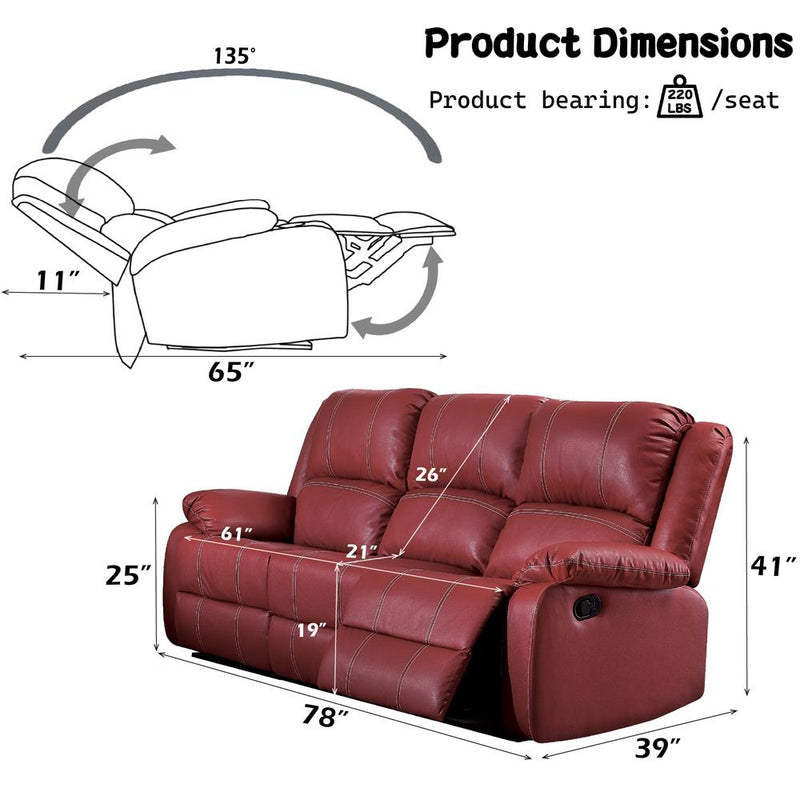 Acme Furniture Zuriel LV52150 Motion Sofa IMAGE 4