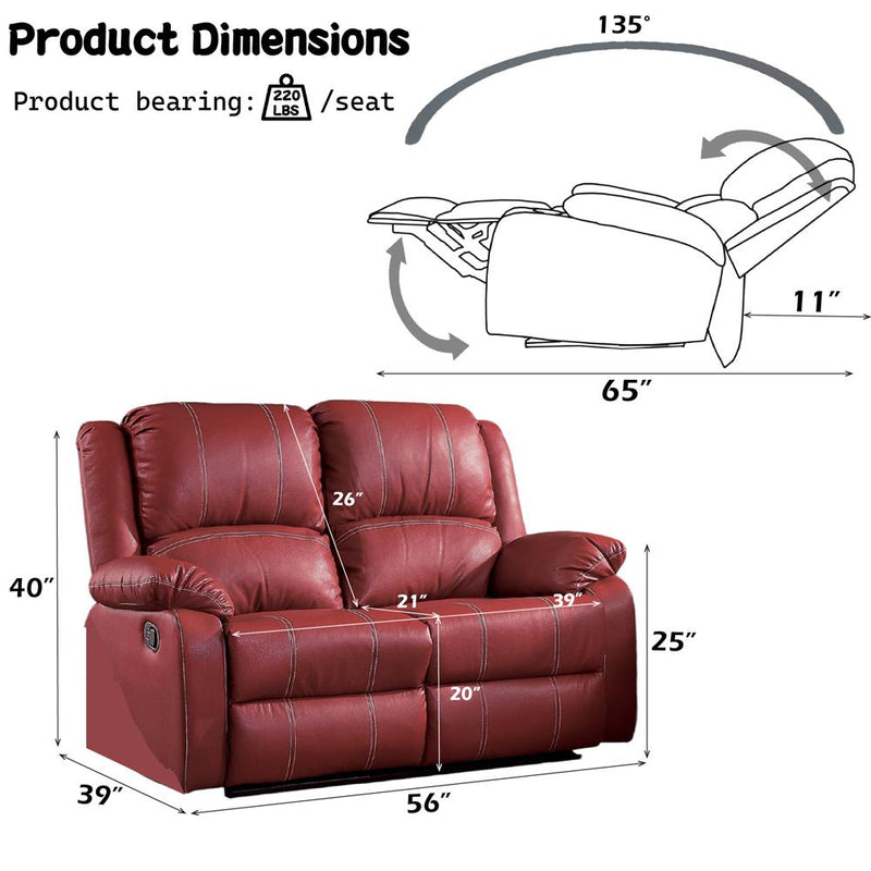 Acme Furniture Zuriel LV52151 Motion Loveseat IMAGE 4