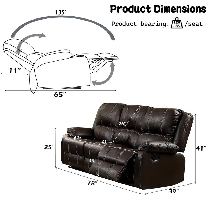 Acme Furniture Zuriel LV52280 Motion Sofa IMAGE 5