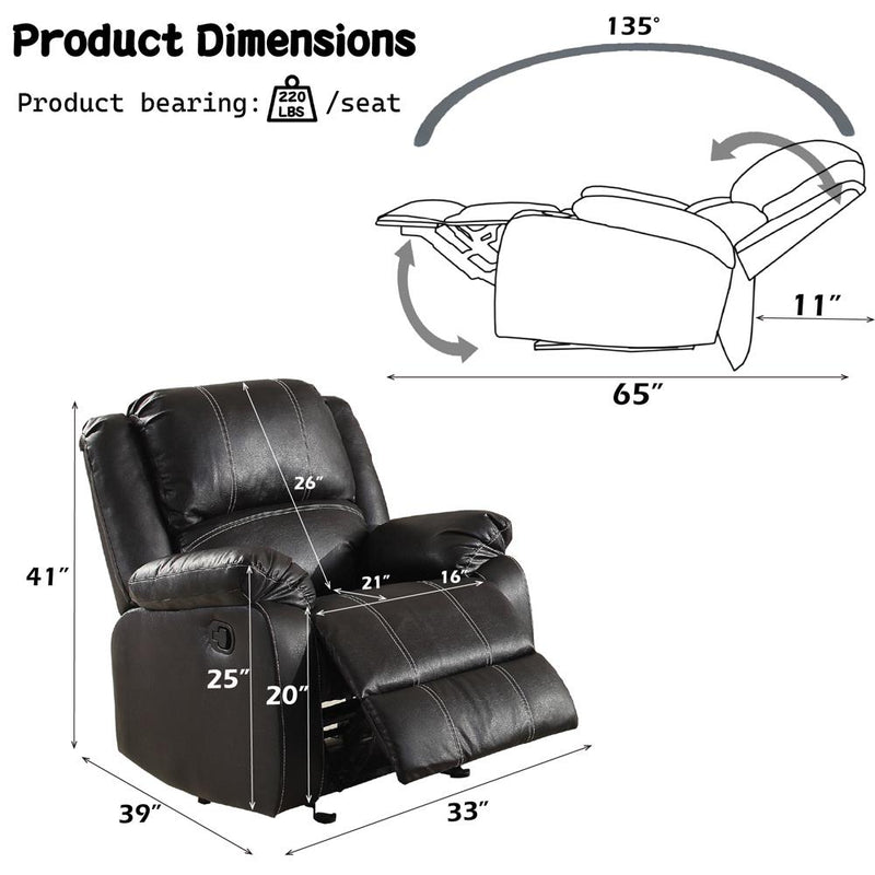 Acme Furniture Zuriel LV52287 Motion Rocker Recliner IMAGE 5
