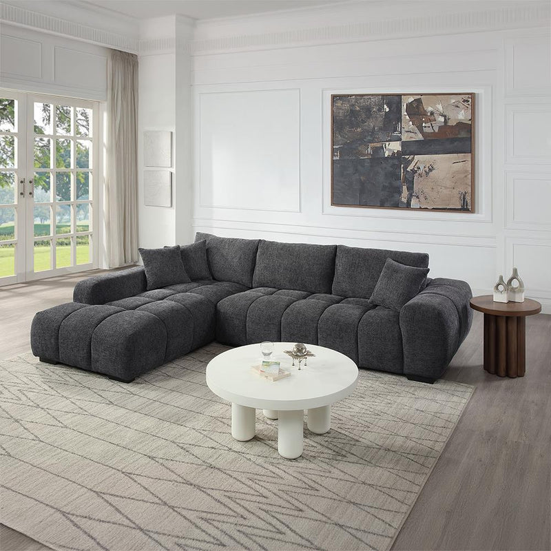 Acme Furniture Chosen LV02720 Sectional Sofa with 3 Pillows IMAGE 4