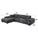 Acme Furniture Chosen LV02720 Sectional Sofa with 3 Pillows IMAGE 5