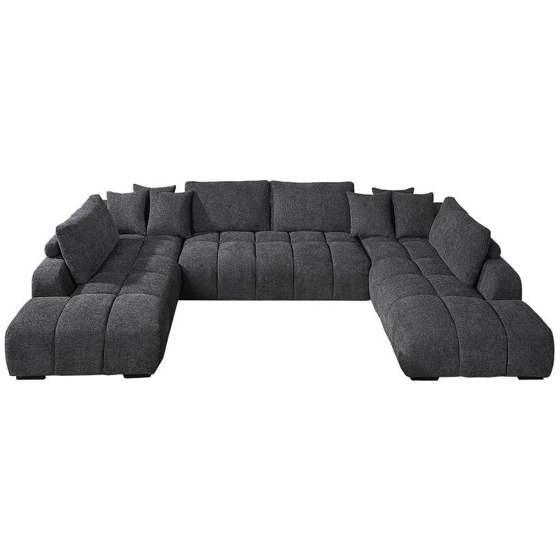 Acme Furniture Chosen LV02840 Sectional Sofa with 6 Pillows IMAGE 2
