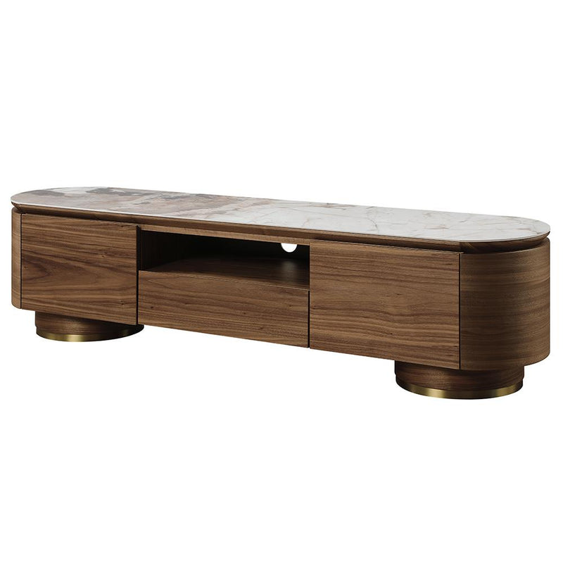 Acme Furniture Willene LV03158 TV Stand with Ceramic Top IMAGE 2