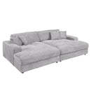 Acme Furniture Hilde LV03680 Sectional Sofa with 4 Pillows IMAGE 2