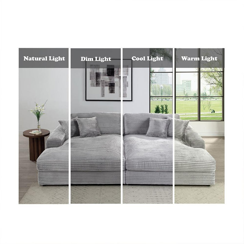 Acme Furniture Hilde LV03680 Sectional Sofa with 4 Pillows IMAGE 8