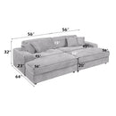 Acme Furniture Hilde LV03680 Sectional Sofa with 4 Pillows IMAGE 9