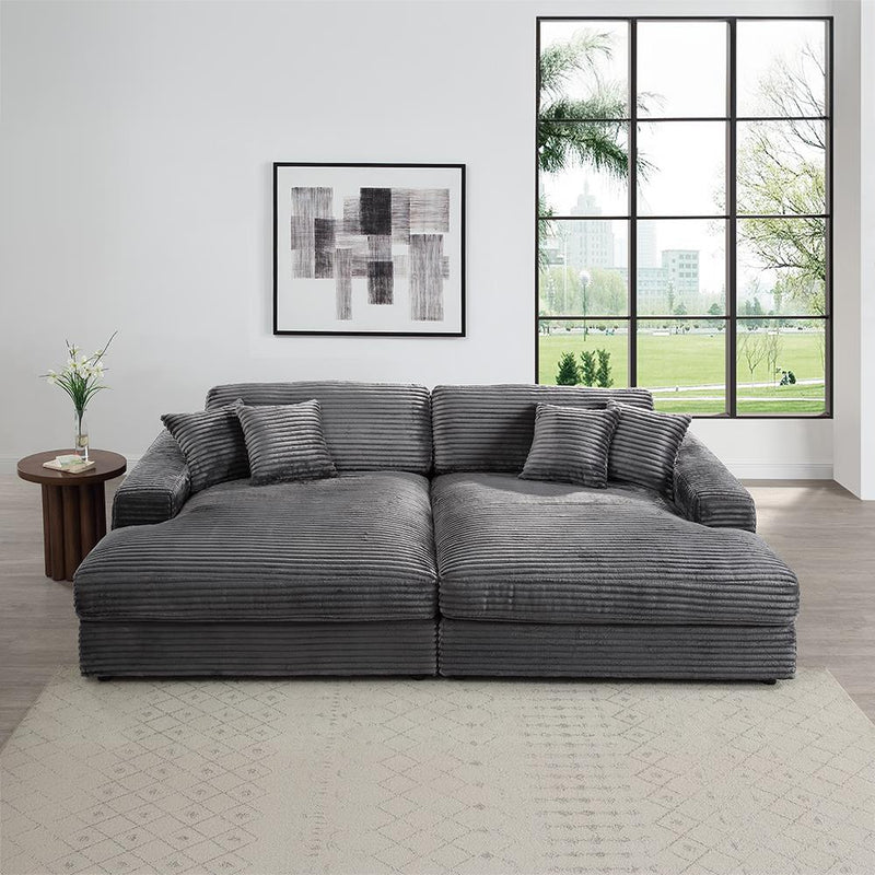 Acme Furniture Hilde LV03690 Chaise with 2 Pillows IMAGE 1