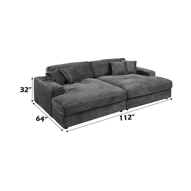 Acme Furniture Hilde LV03690 Chaise with 2 Pillows IMAGE 7