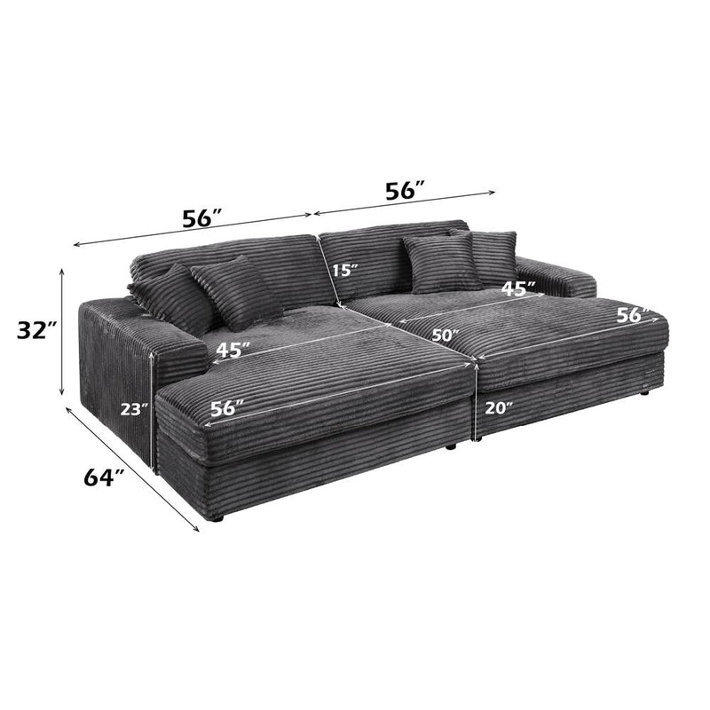 Acme Furniture Hilde LV03690 Chaise with 2 Pillows IMAGE 9
