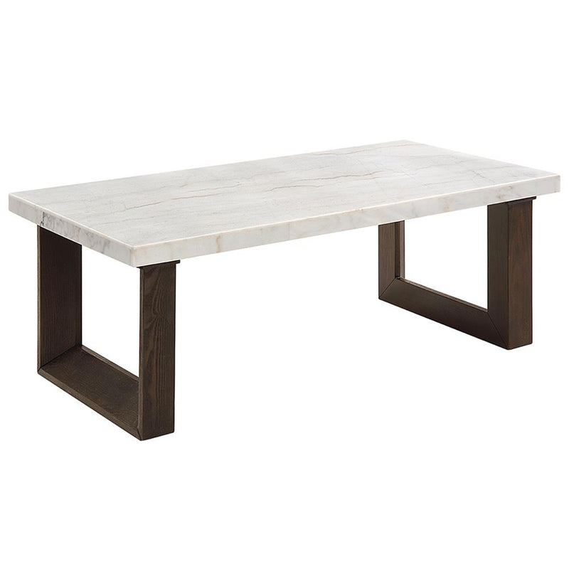 Acme Furniture Edwyn LV03205 Coffee Table with Marble Top IMAGE 2