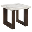 Acme Furniture Edwyn LV03206 End Table with Marble Top IMAGE 2