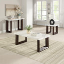 Acme Furniture Edwyn LV03207 Sofa Table with Marble Top IMAGE 4