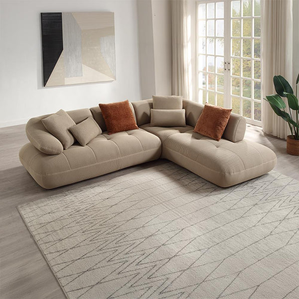 Acme Furniture Carrick LV03920 Sectional Sofa with 6 Pillows IMAGE 1