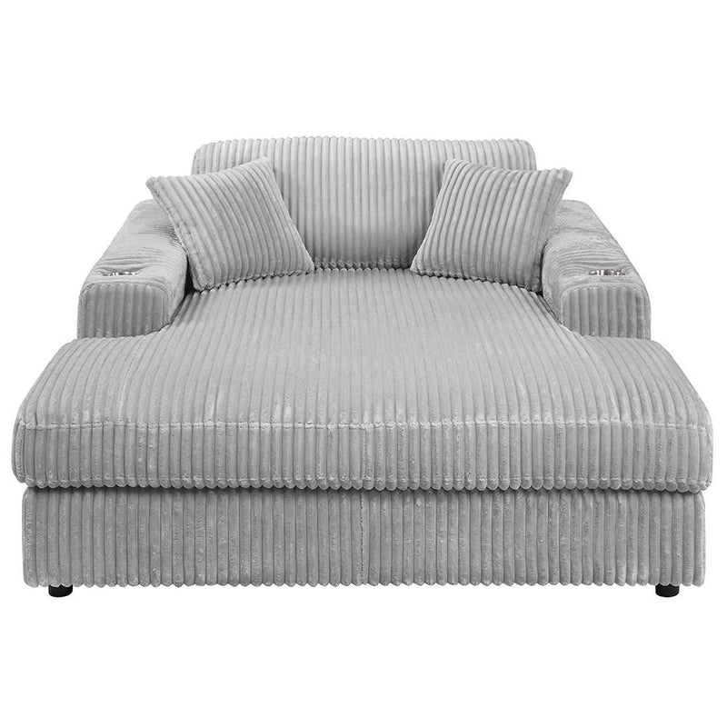 Acme Furniture Hilde LV03681 Chaise with 2 Pillows IMAGE 2