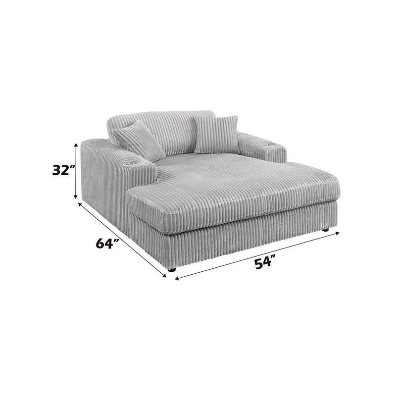 Acme Furniture Hilde LV03681 Chaise with 2 Pillows IMAGE 7