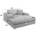 Acme Furniture Hilde LV03681 Chaise with 2 Pillows IMAGE 8