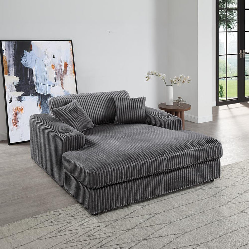 Acme Furniture Hilde LV03691 Chaise with 2 Pillows IMAGE 1
