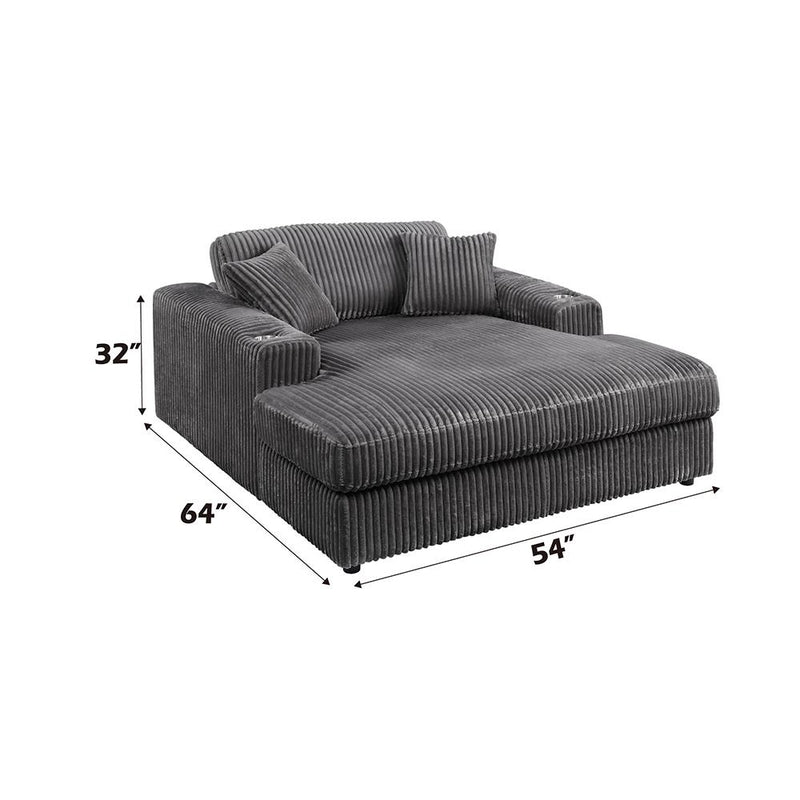 Acme Furniture Hilde LV03691 Chaise with 2 Pillows IMAGE 7