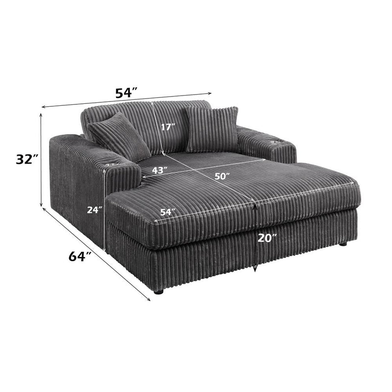 Acme Furniture Hilde LV03691 Chaise with 2 Pillows IMAGE 8