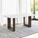 Acme Furniture Edwyn DN03195 Dining Table with Marble Top IMAGE 1