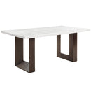 Acme Furniture Edwyn DN03195 Dining Table with Marble Top IMAGE 2
