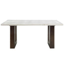 Acme Furniture Edwyn DN03195 Dining Table with Marble Top IMAGE 3