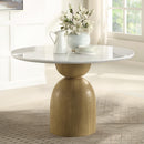 Acme Furniture Kala DN02390 Round Dining Table with Marble Top IMAGE 1