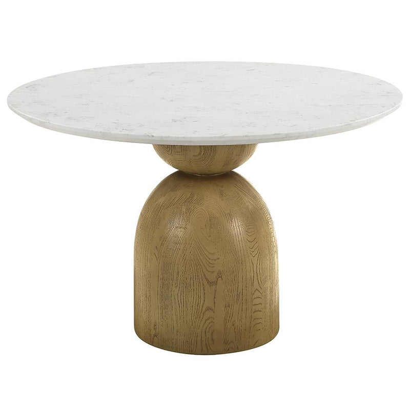 Acme Furniture Kala DN02390 Round Dining Table with Marble Top IMAGE 2