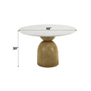 Acme Furniture Kala DN02390 Round Dining Table with Marble Top IMAGE 4