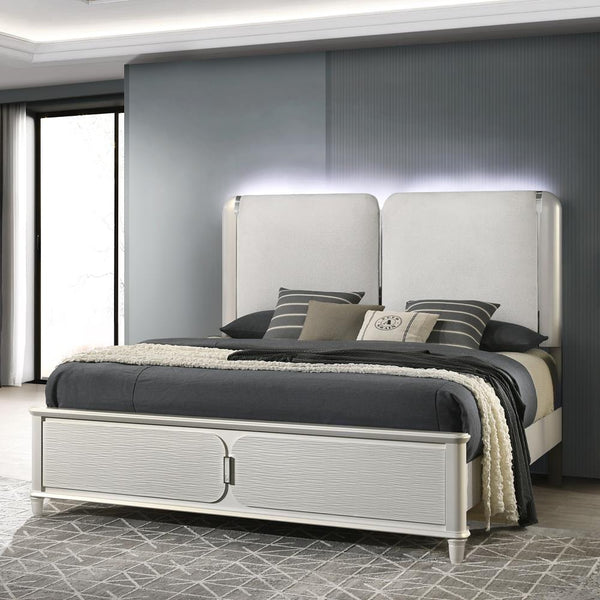 Acme Furniture Laveda BD03791EK Eastern King Bed with LED IMAGE 1