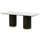 Acme Furniture Clayten DN03940 Dining Table with Marble Top IMAGE 2
