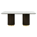 Acme Furniture Clayten DN03940 Dining Table with Marble Top IMAGE 3