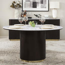 Acme Furniture Clayten DN03950 Round Dining Table with Marble IMAGE 1