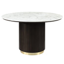 Acme Furniture Clayten DN03950 Round Dining Table with Marble IMAGE 2
