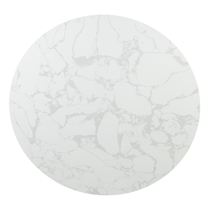 Acme Furniture Clayten DN03950 Round Dining Table with Marble IMAGE 3