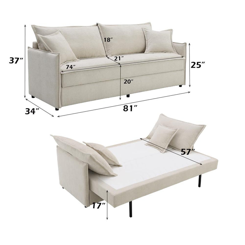 Acme Furniture Elisea LV03810 Sofa with Sleeper IMAGE 10
