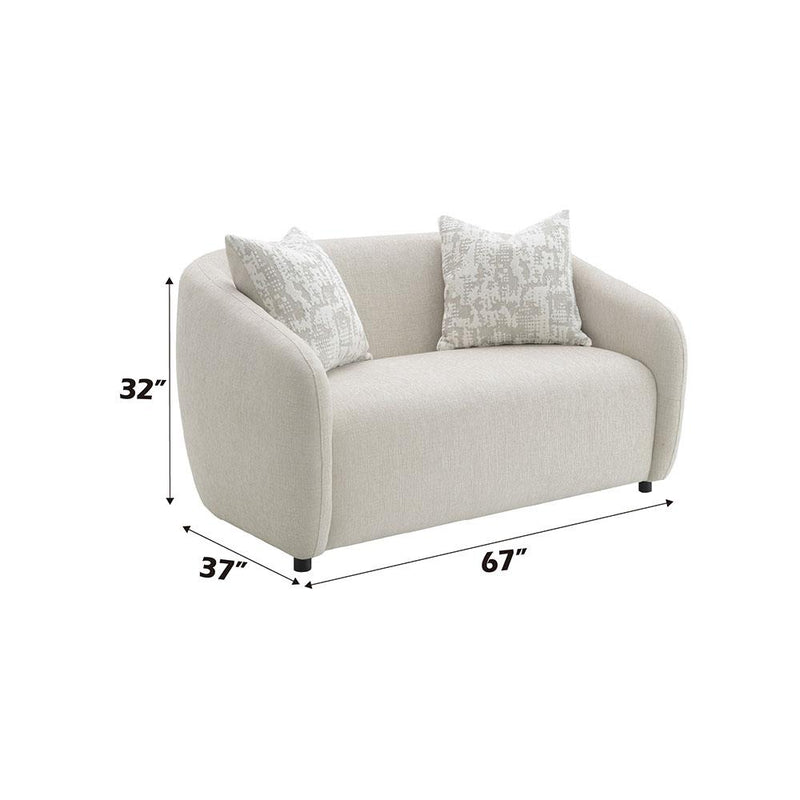 Acme Furniture Etienne LV03581 Loveseat with 2 Pillows IMAGE 7